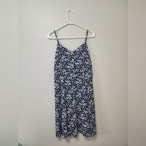 GAP Fit & Flare Floral Cami Mini Navy White Sundress Womens 6